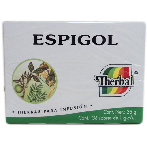 Espigol Therbal contains 36 envelopes of olive, Tila and White Z